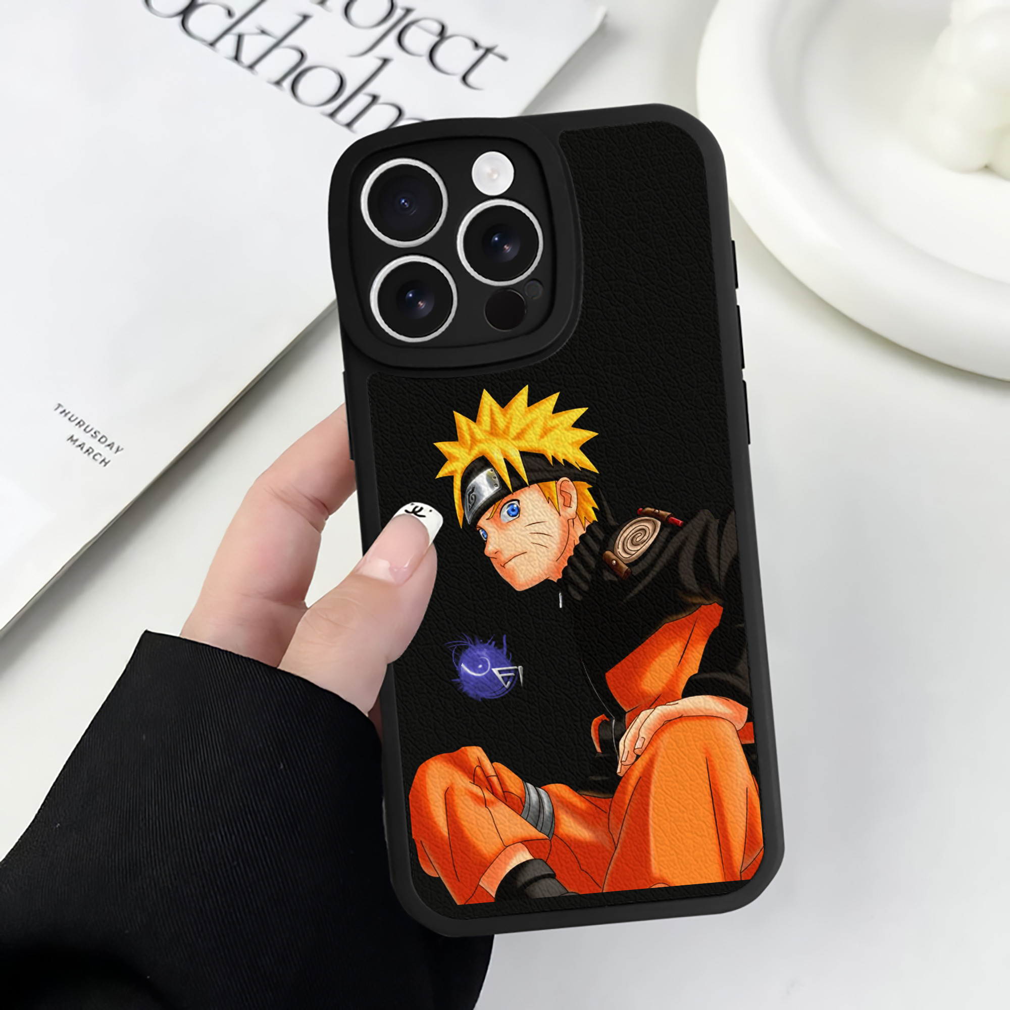 （画像用） NARUTO -ナルト- うずまき ナルト Uzumaki Naruto 【iPhone 16シリーズ対応】シリコンスマホケース（レザー調） 材質：シリコン